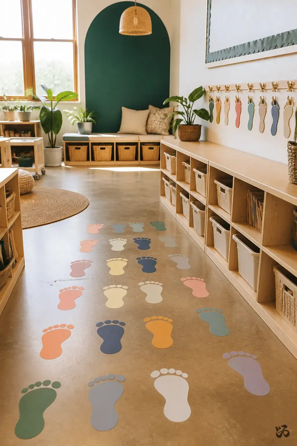 Classroom behavior chart idea: Footprint Line-Up Path