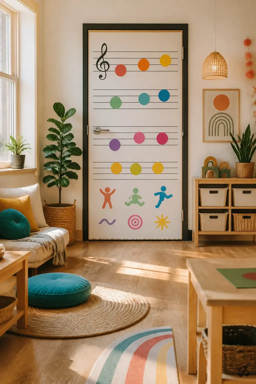 Classroom door idea: Music and Movement Door