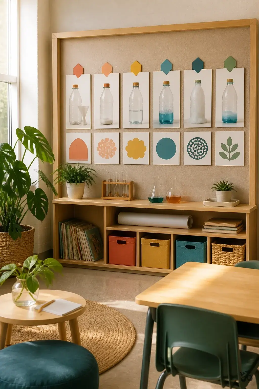 Classroom door idea: Science Corner Mini Exhibit