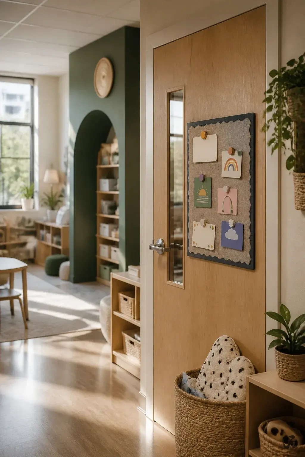 Classroom door idea: Community News Bulletin on the Door
