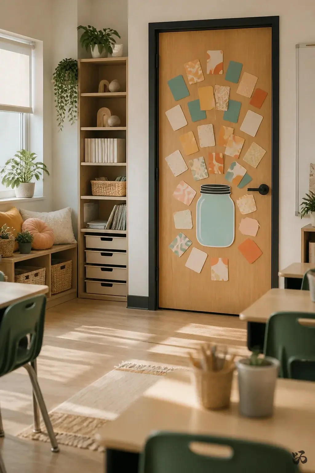 Classroom door idea: Gratitude Jar Door