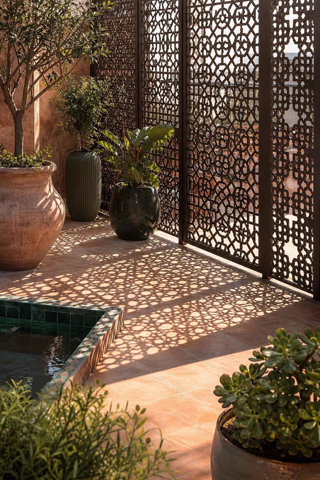 Moroccan patterned panels