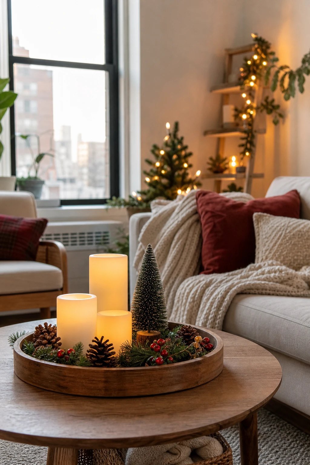 A coffee table tray