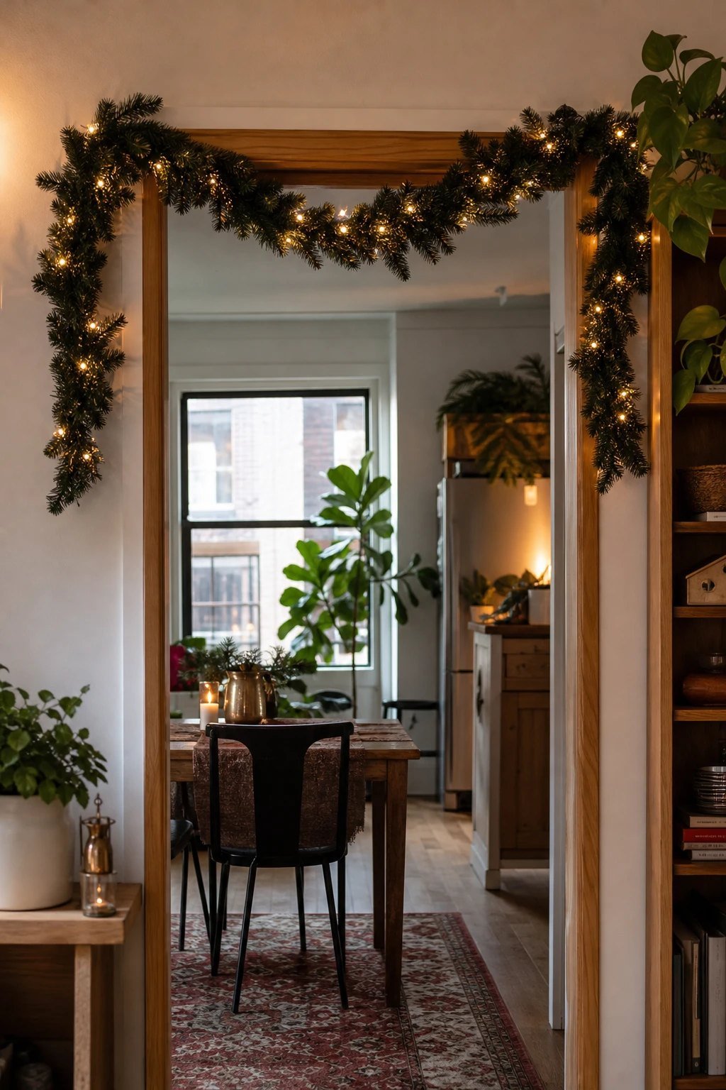 Garland over a doorway