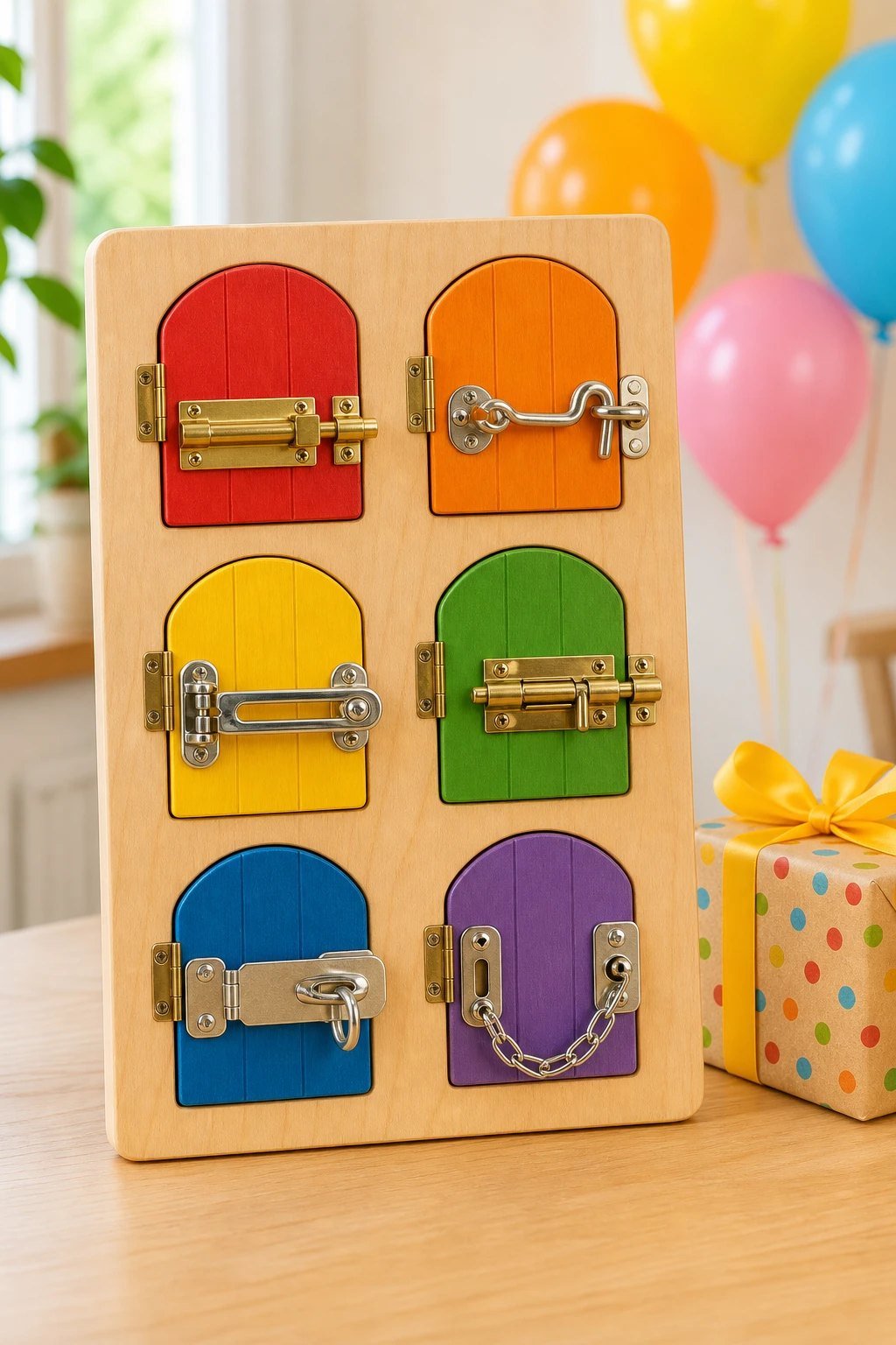Melissa and Doug Latches Wooden Activity Board birthday gift idea for children