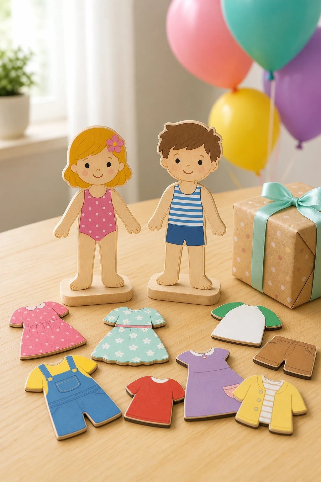 Melissa and Doug magnetic wooden dress up dolls birthday gift idea for children