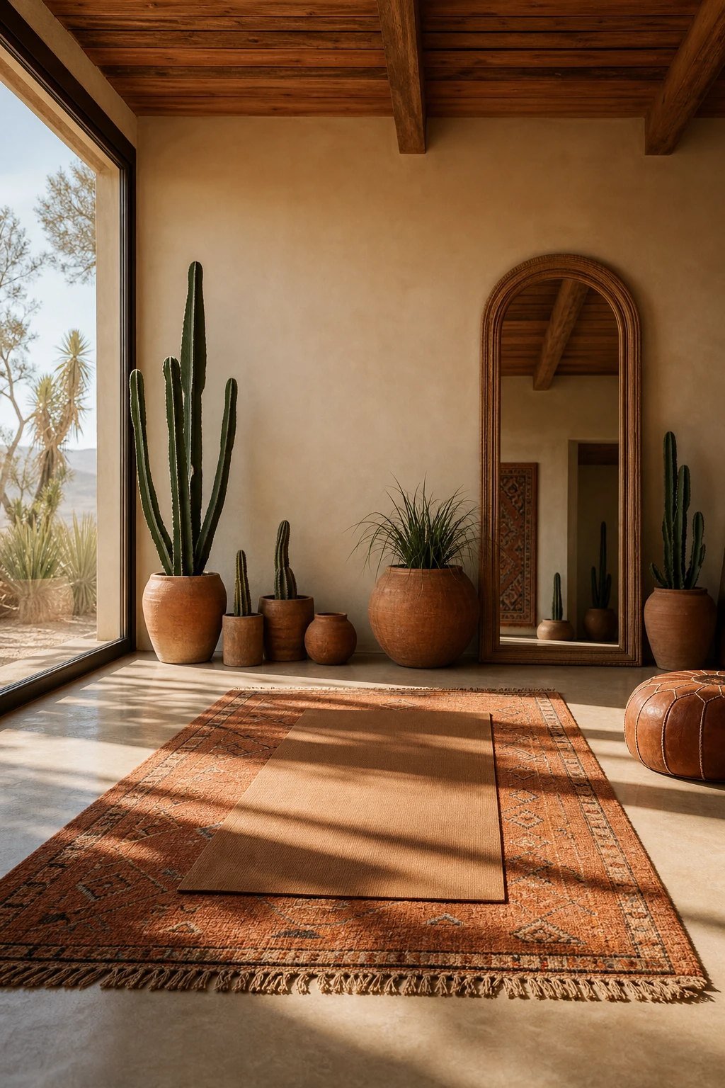 Sun-washed desert oasis