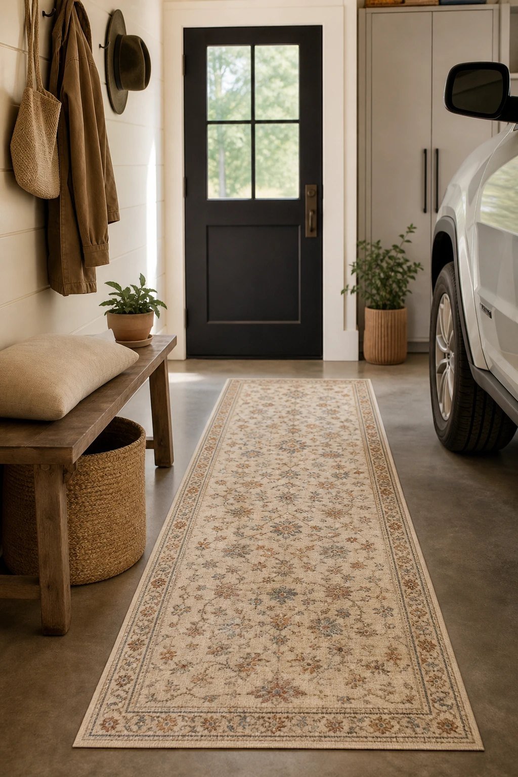 A washable rug or runner