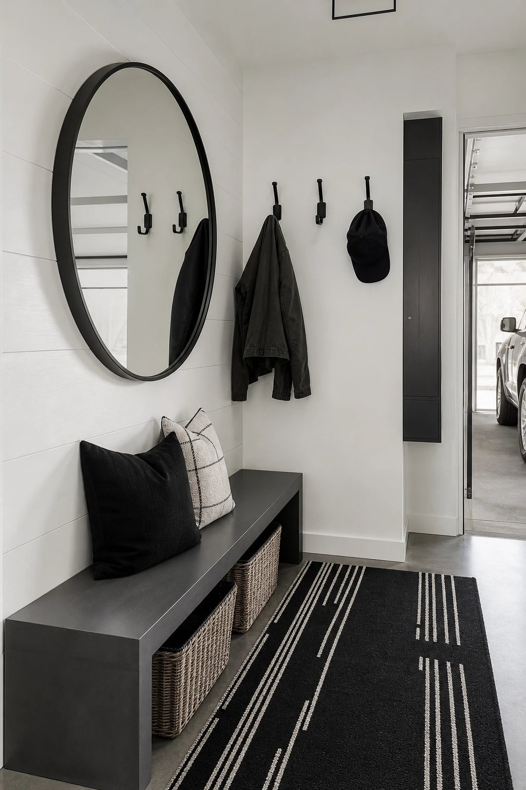 Minimal monochrome entry
