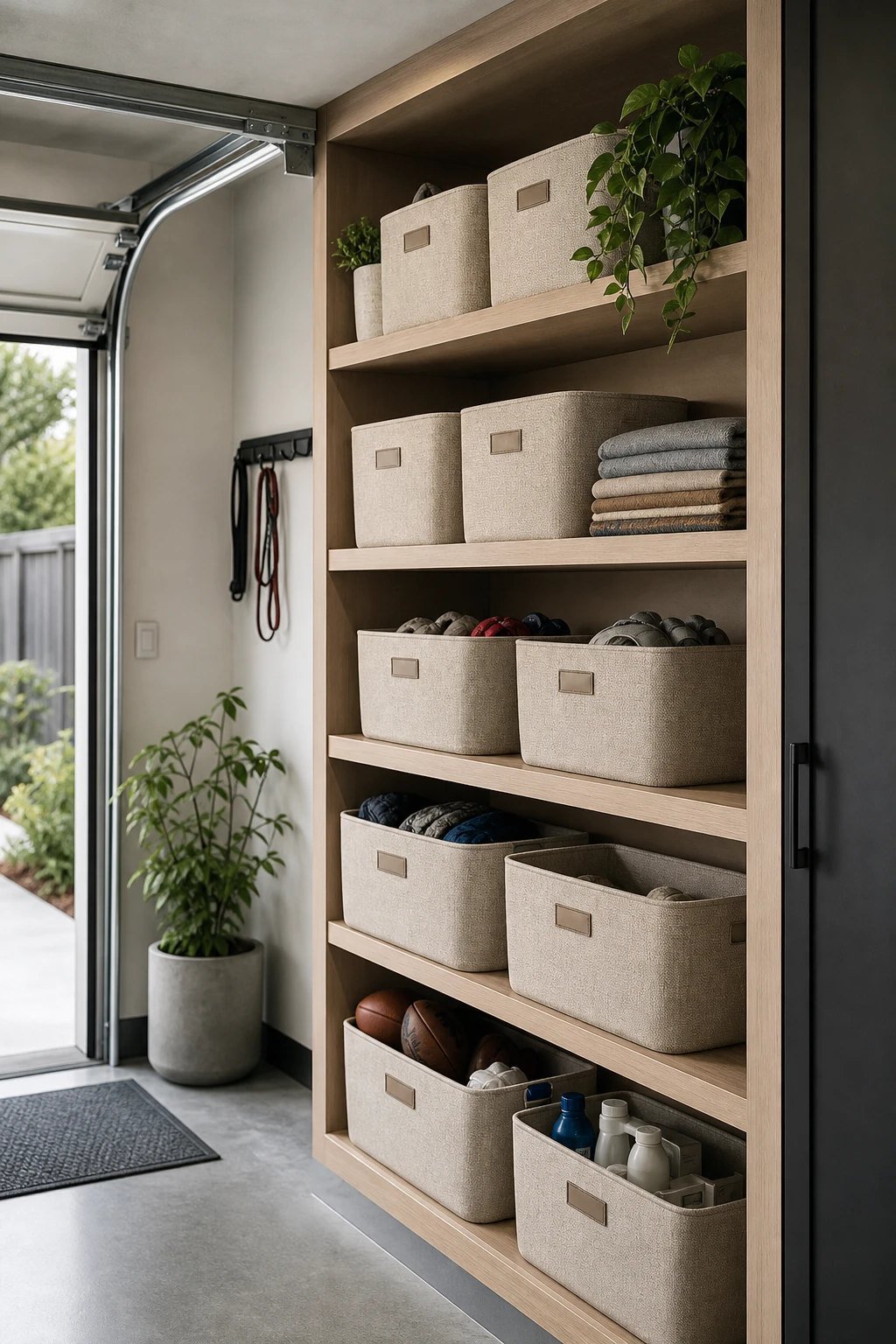 Labeled baskets for the little things