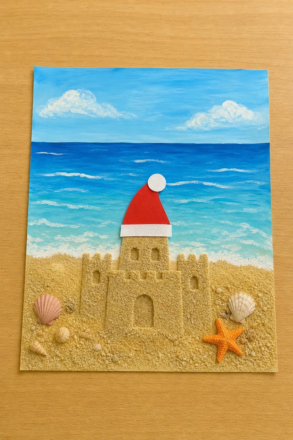 Beach Christmas scene