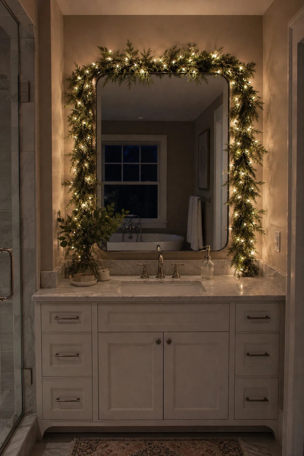 Fairy lights in the garland