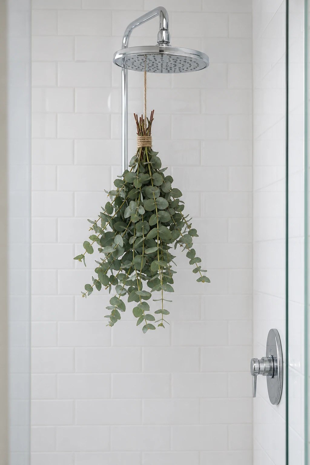 Fresh eucalyptus in the shower