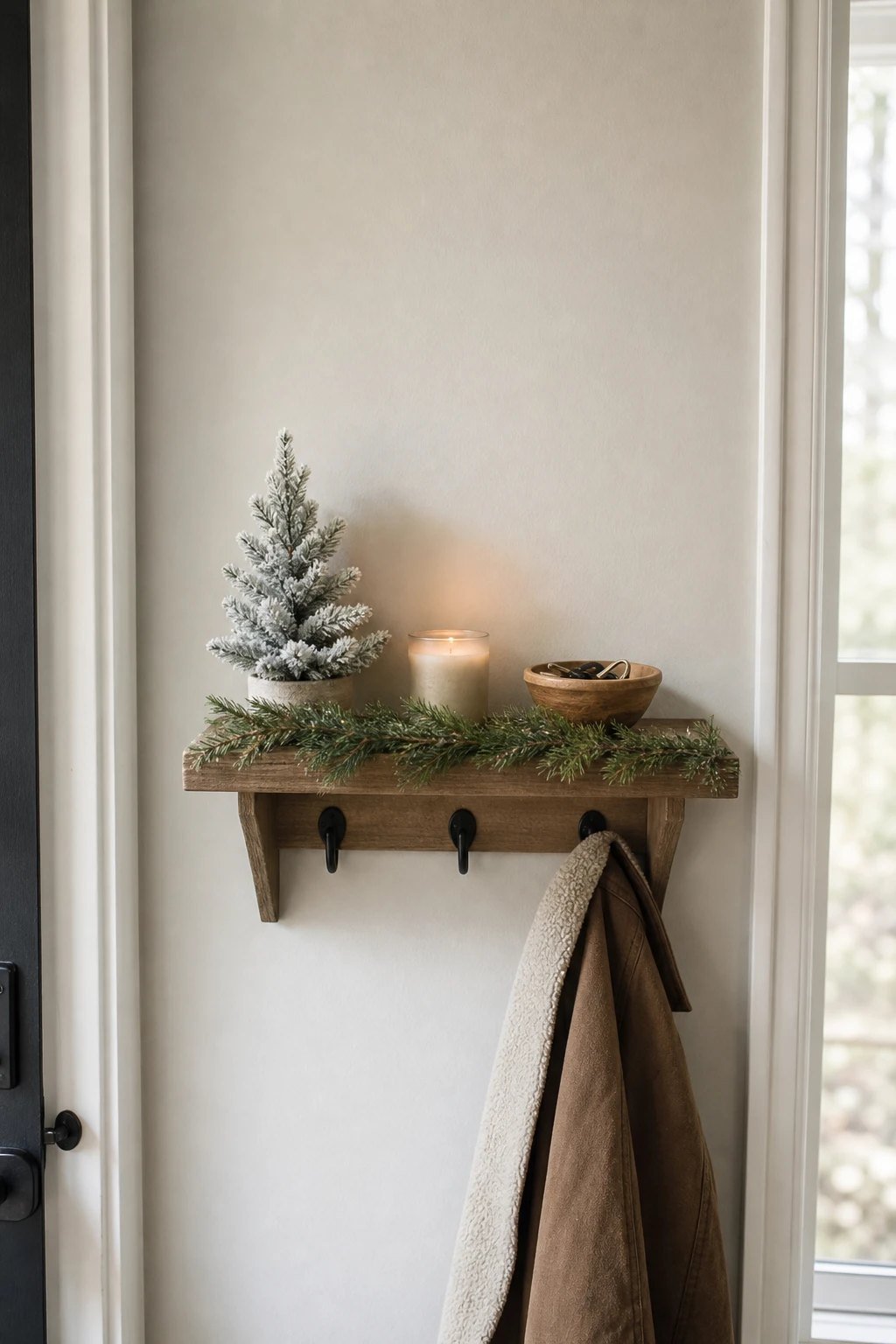 A wall shelf instead of a table