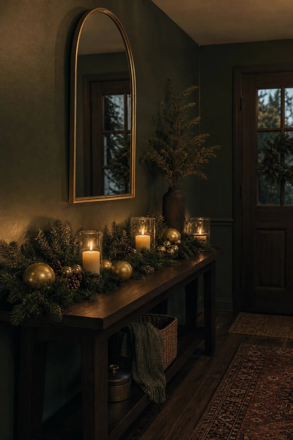 Moody green and gold