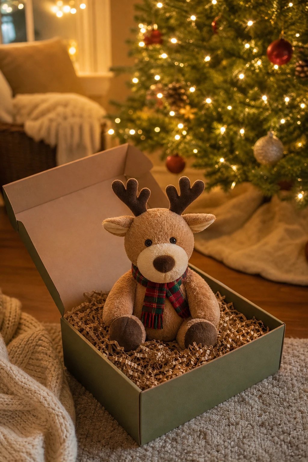 A cuddly reindeer