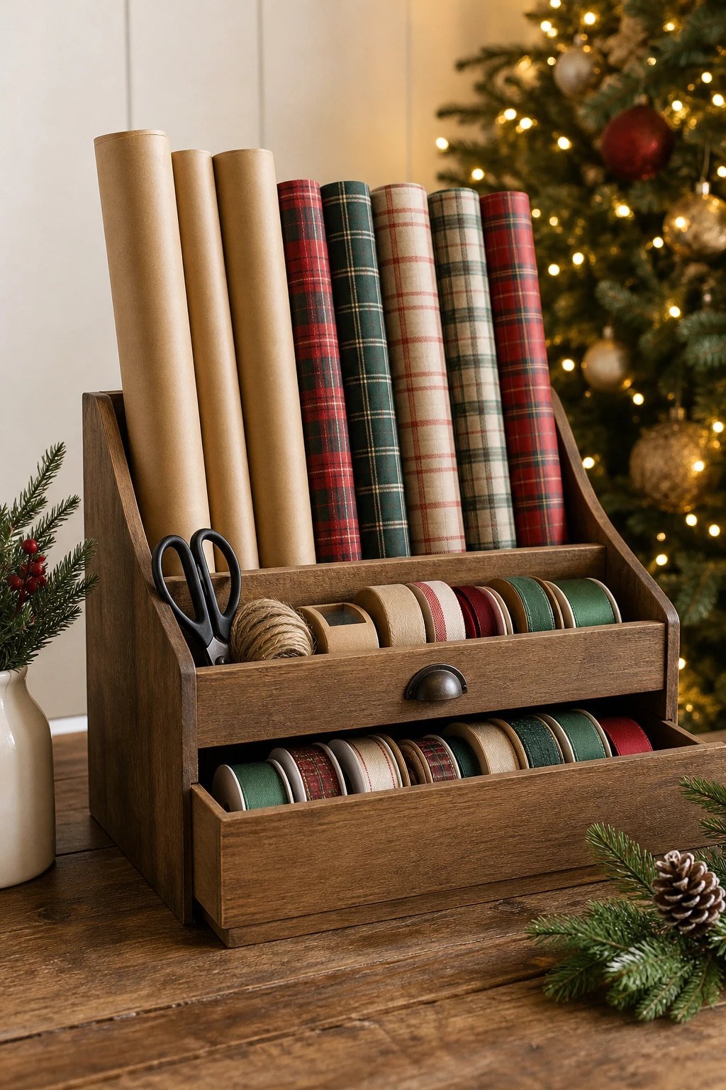 A wrapping station