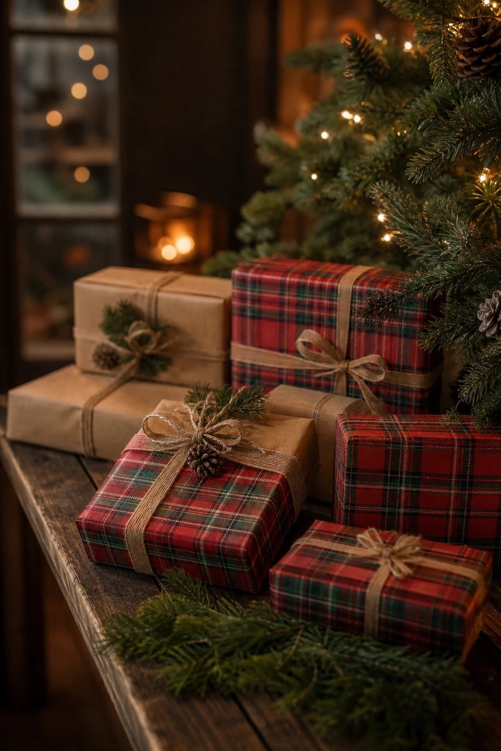 Classic red plaid paper
