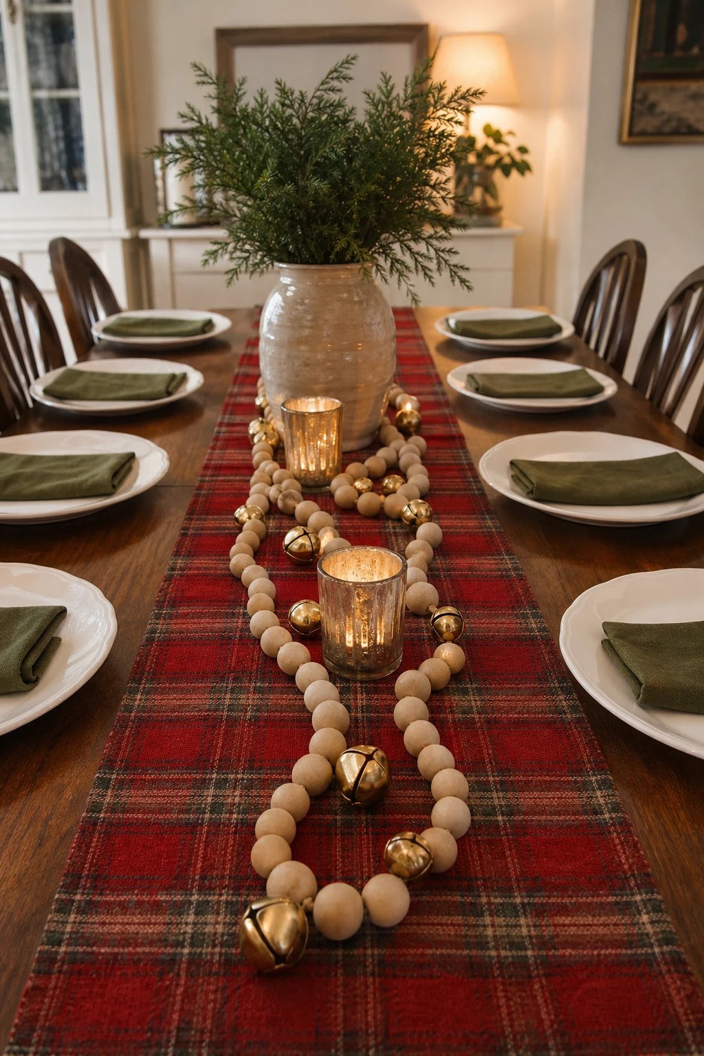 Bells and bead garland for little hands