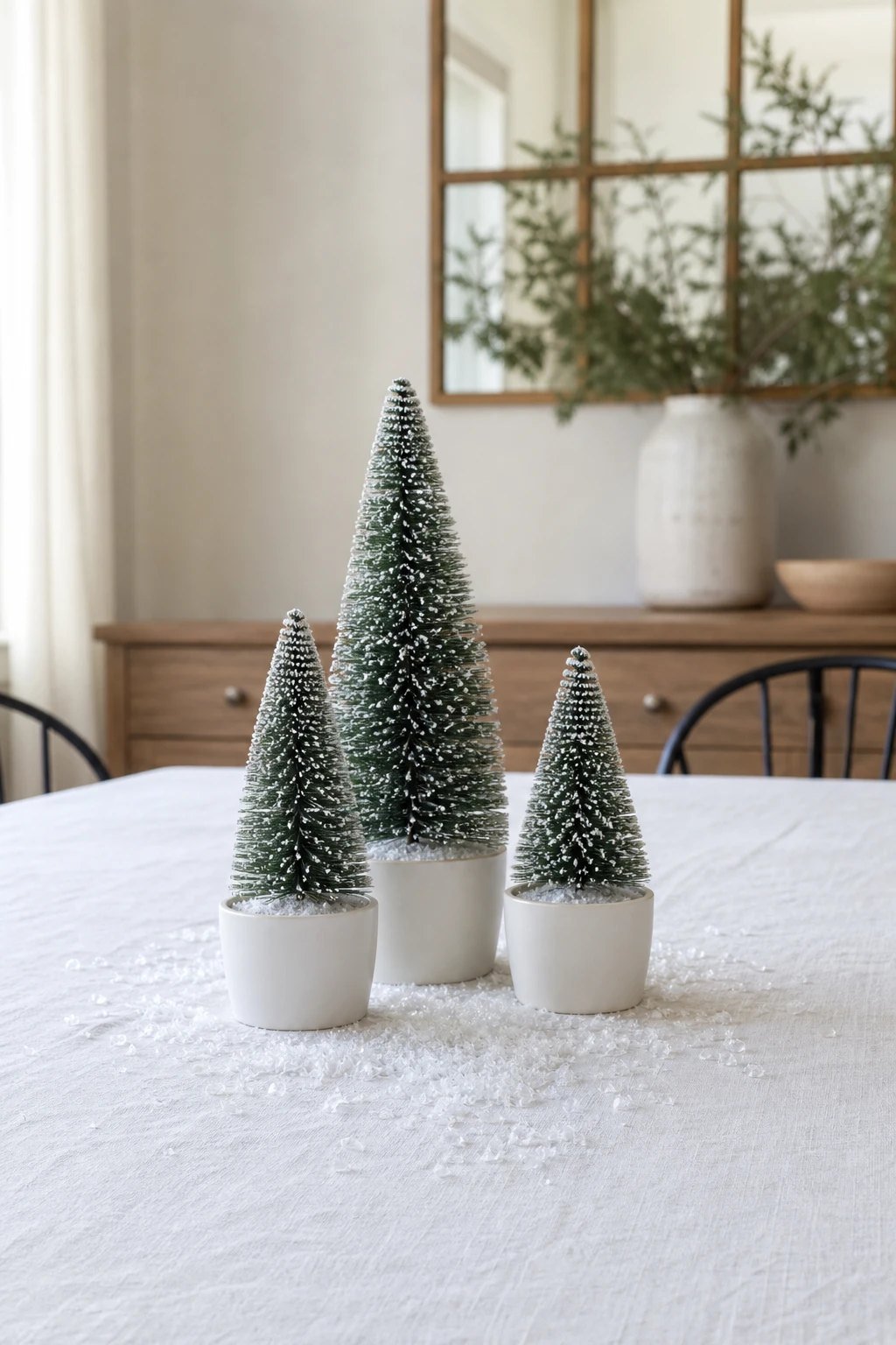 A trio of small trees