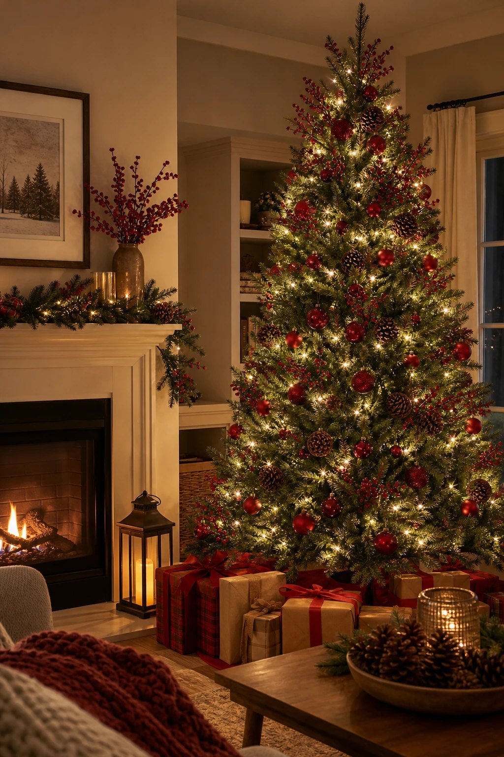 Traditional red and green