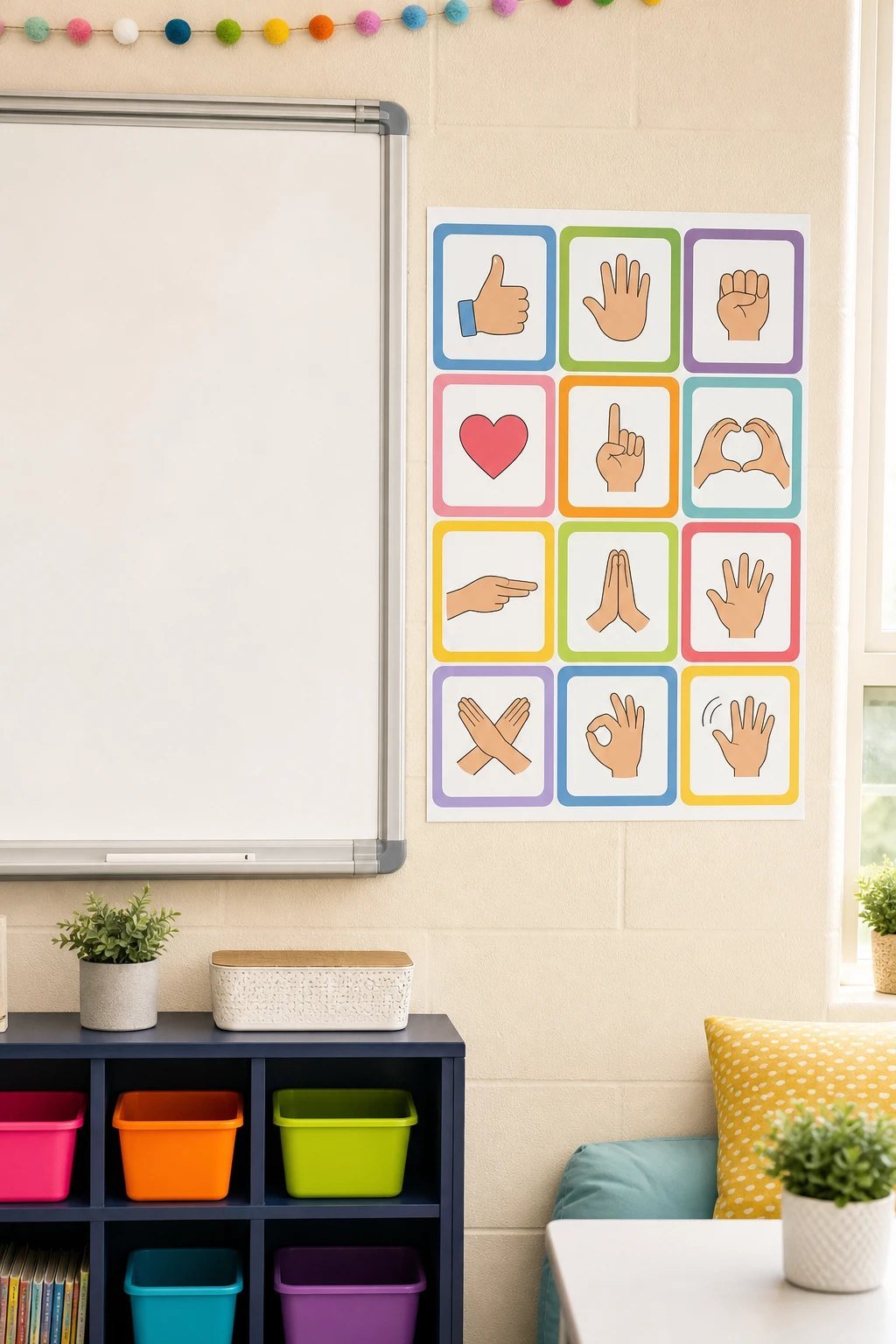 A hand signals chart