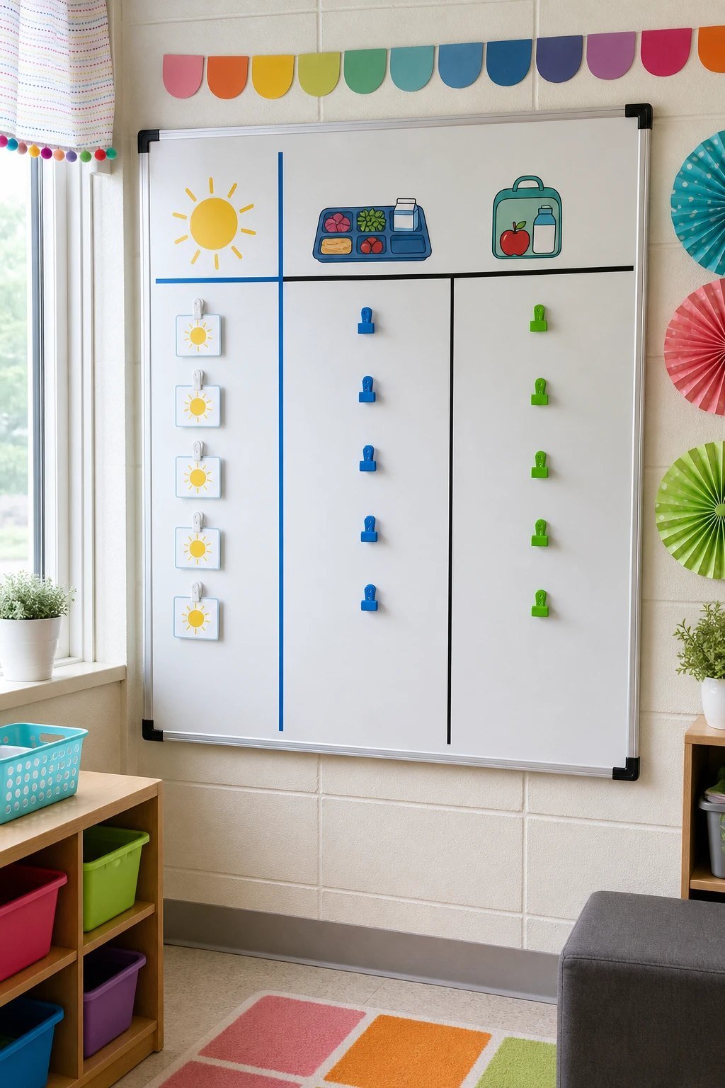A lunch choice and attendance chart