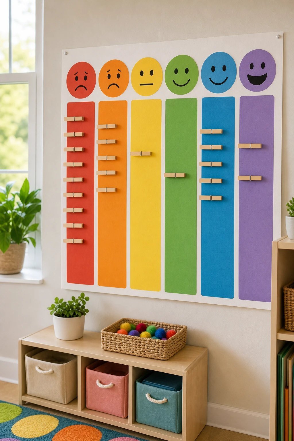 A feelings check-in chart