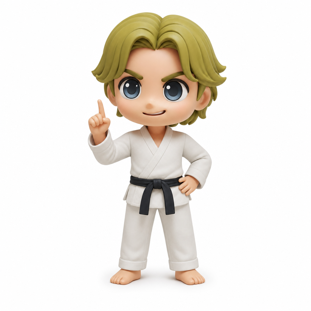 Sensei pointing up with a tip