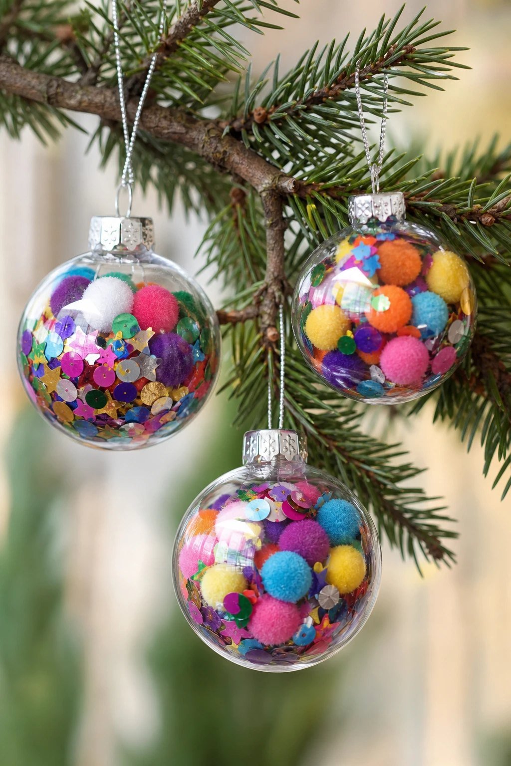 Fillable clear ornament