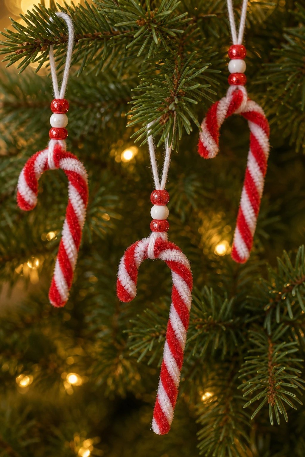 Pipe cleaner candy canes