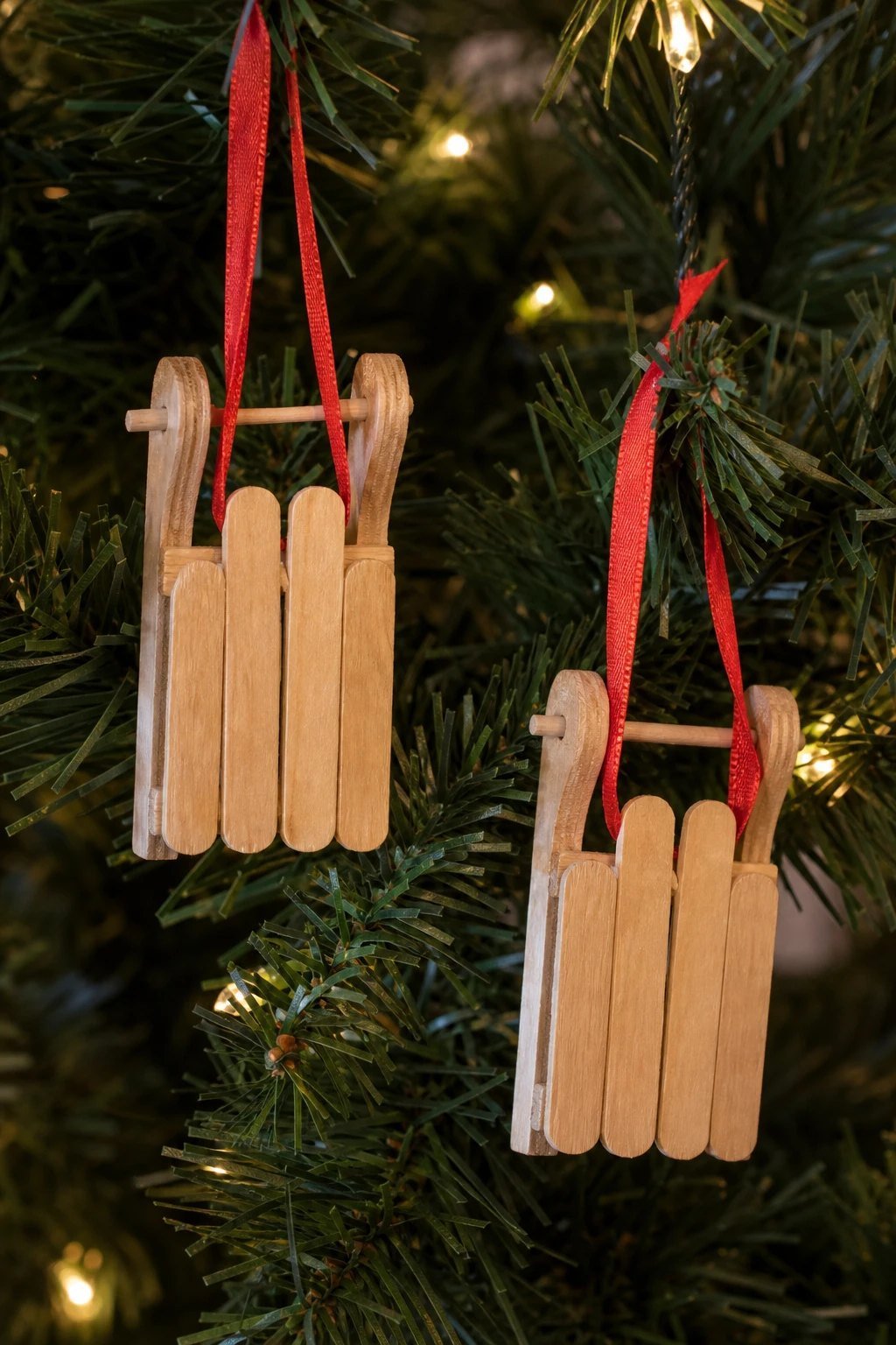 Craft stick sled