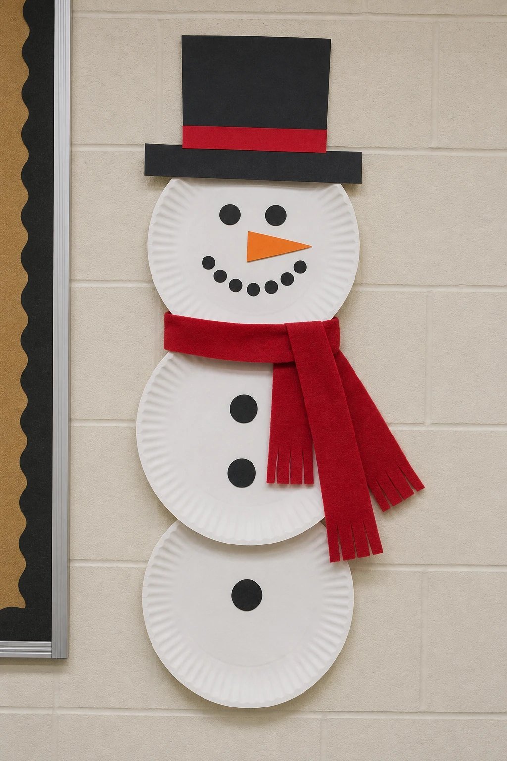 Snowman from paper plates