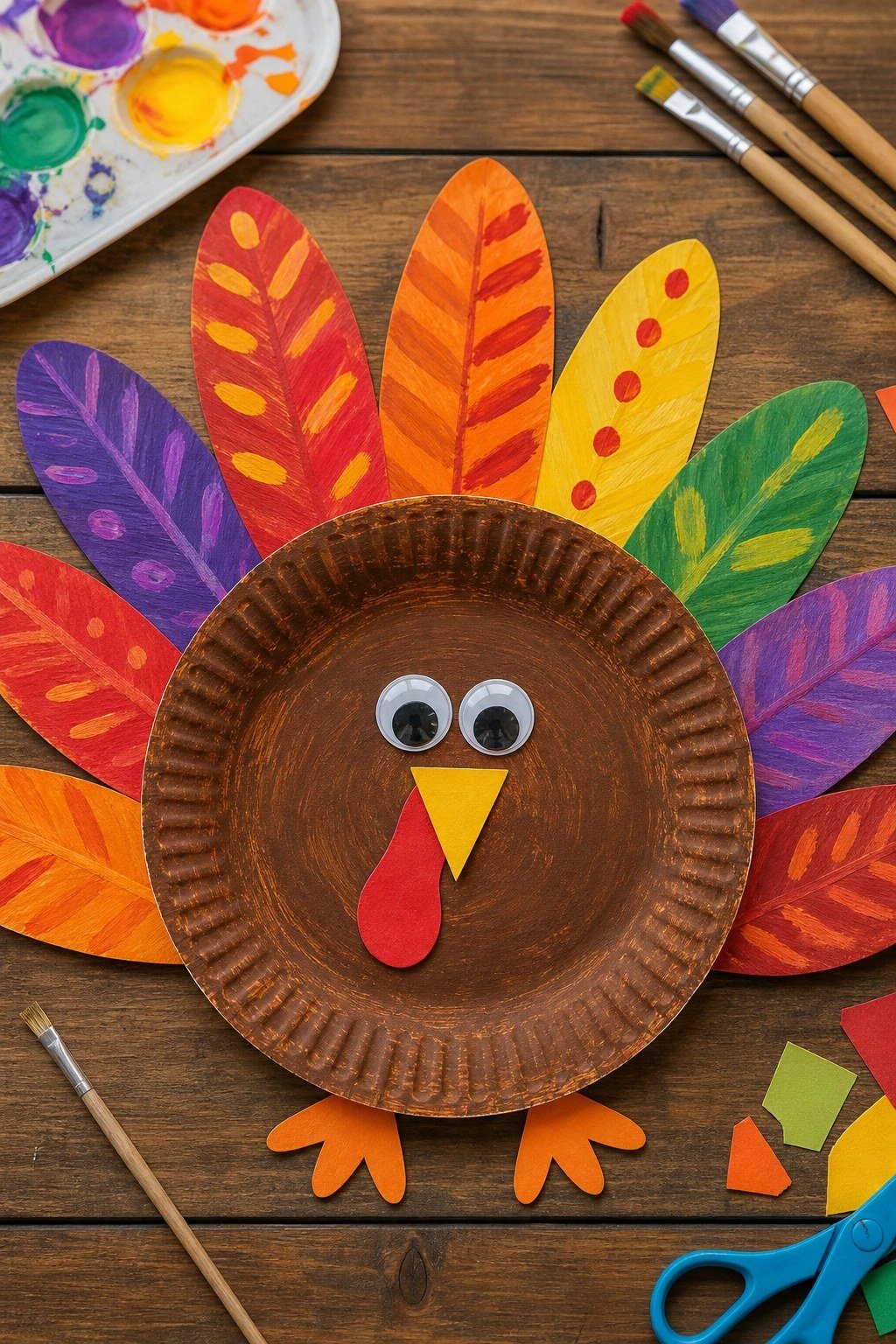Paper plate turkey