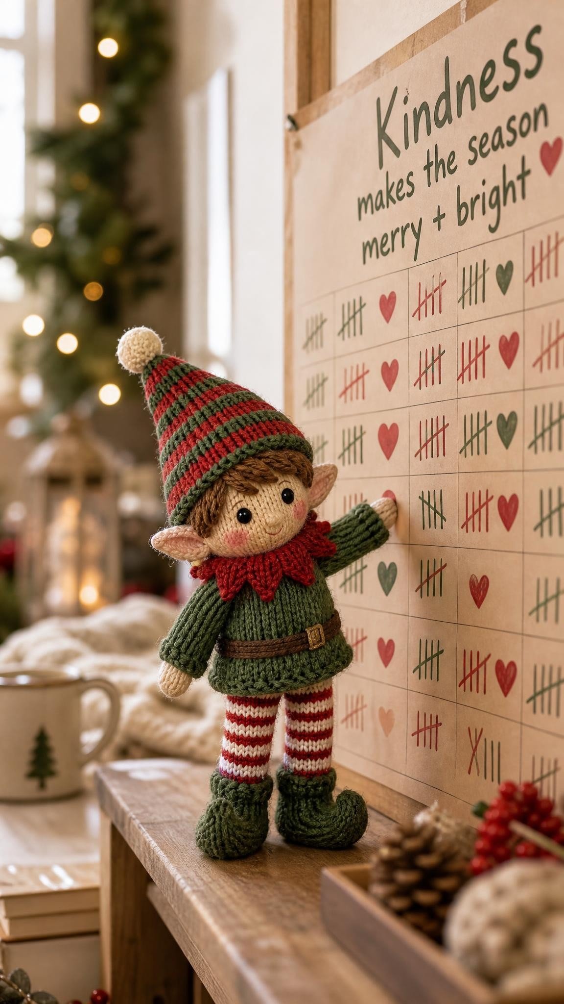 Elf on the Shelf goodbye idea: Kindness tally