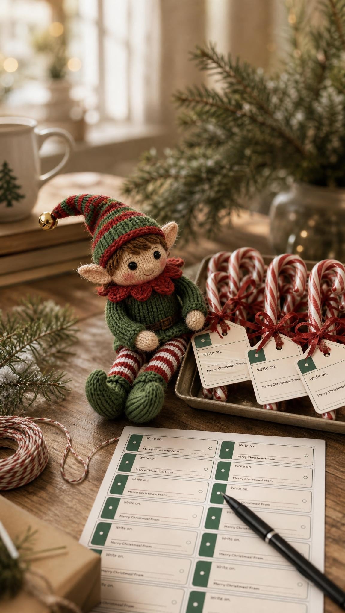 Elf on the Shelf goodbye idea: A candy cane for everyone
