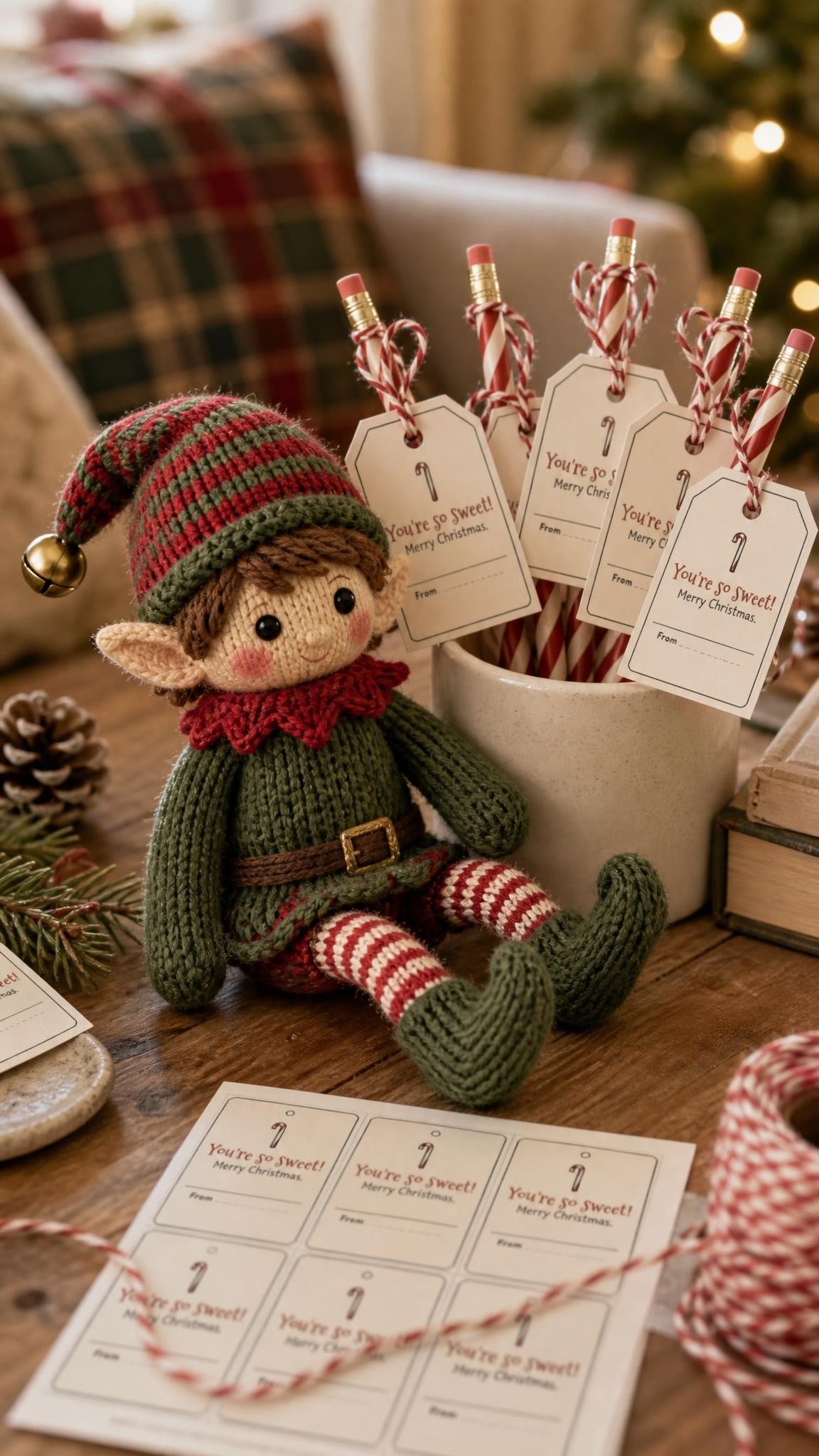 Elf on the Shelf goodbye idea: Pencils from the North Pole