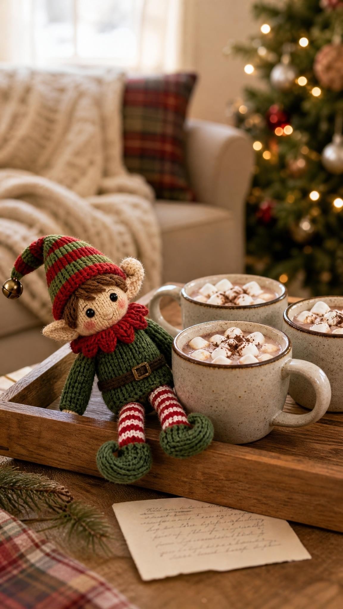 Elf on the Shelf goodbye idea: Hot cocoa toast