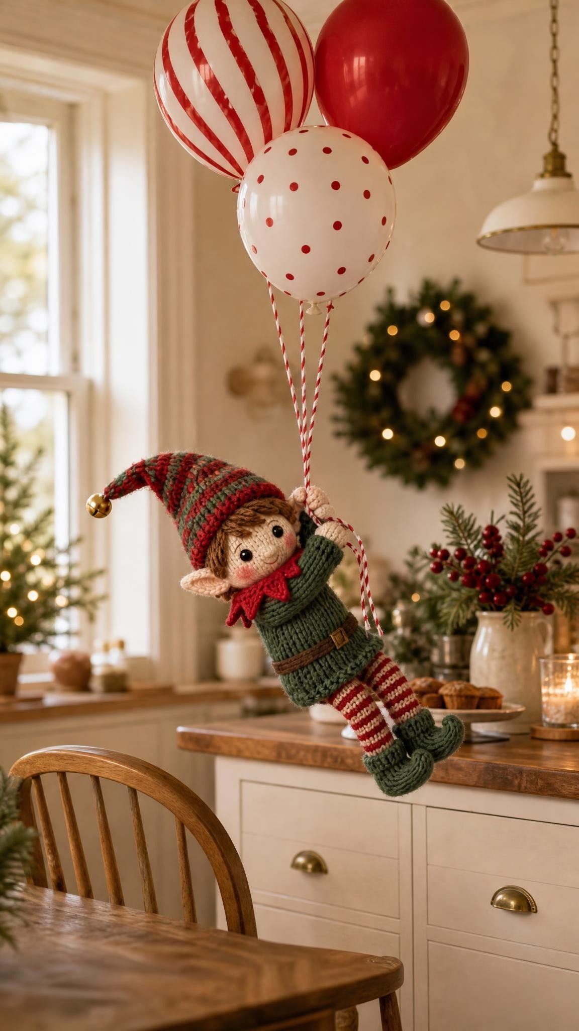 Elf on the Shelf goodbye idea: Balloon lift-off