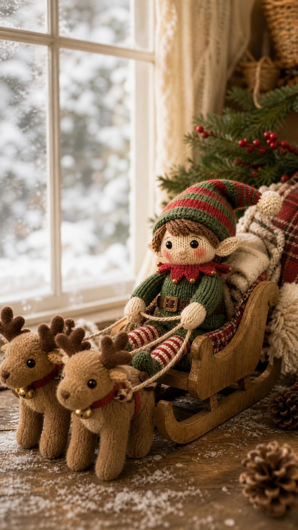 Elf on the Shelf goodbye idea: Sleigh ride home