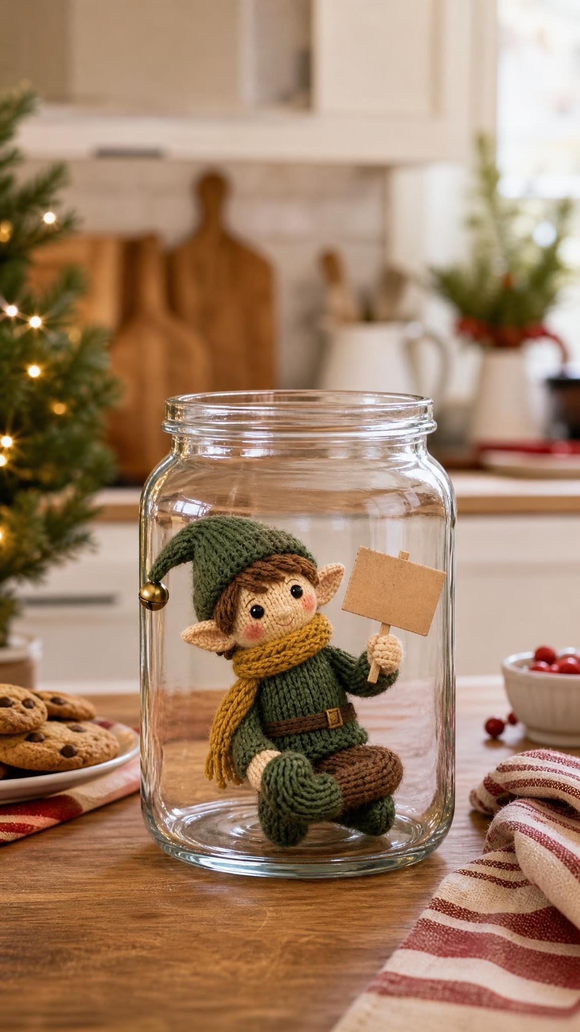 Elf on the Shelf idea for older children: Stuck in a jar