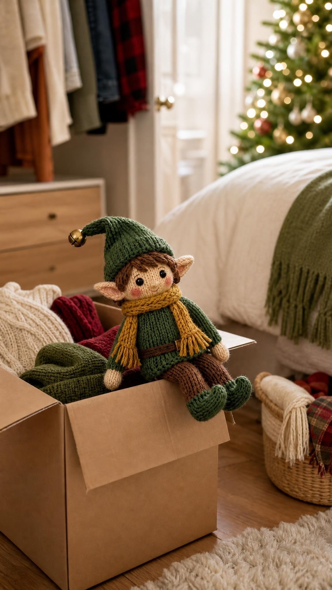 Elf on the Shelf idea for older children: Toy donation box