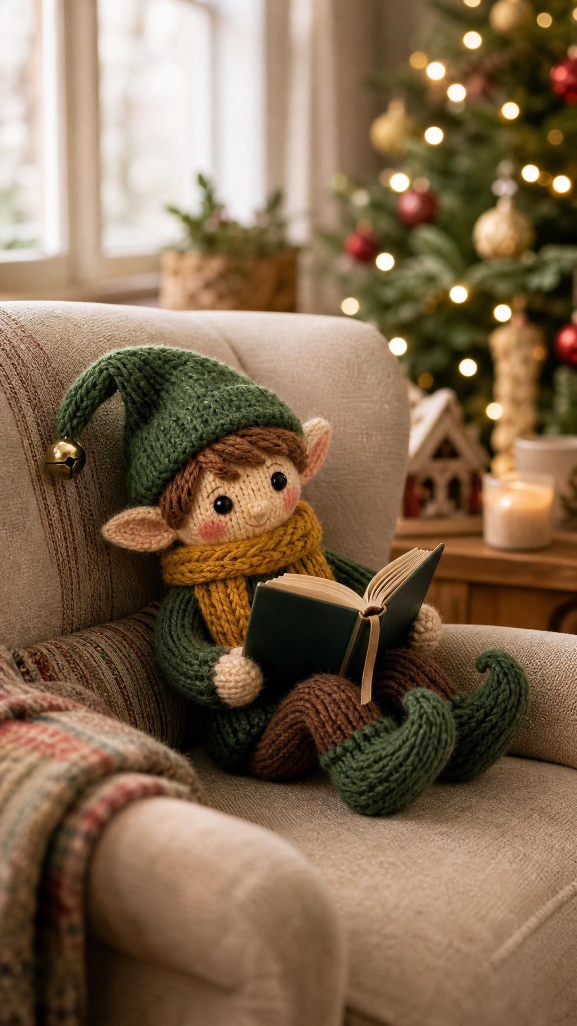 Elf on the Shelf idea for older children: Reading their book
