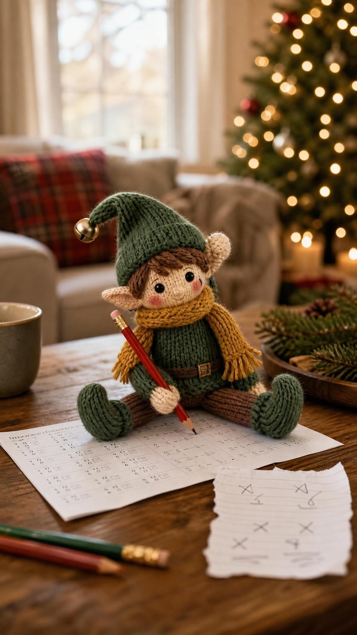 Elf on the Shelf idea for older children: Doing their homework (badly)