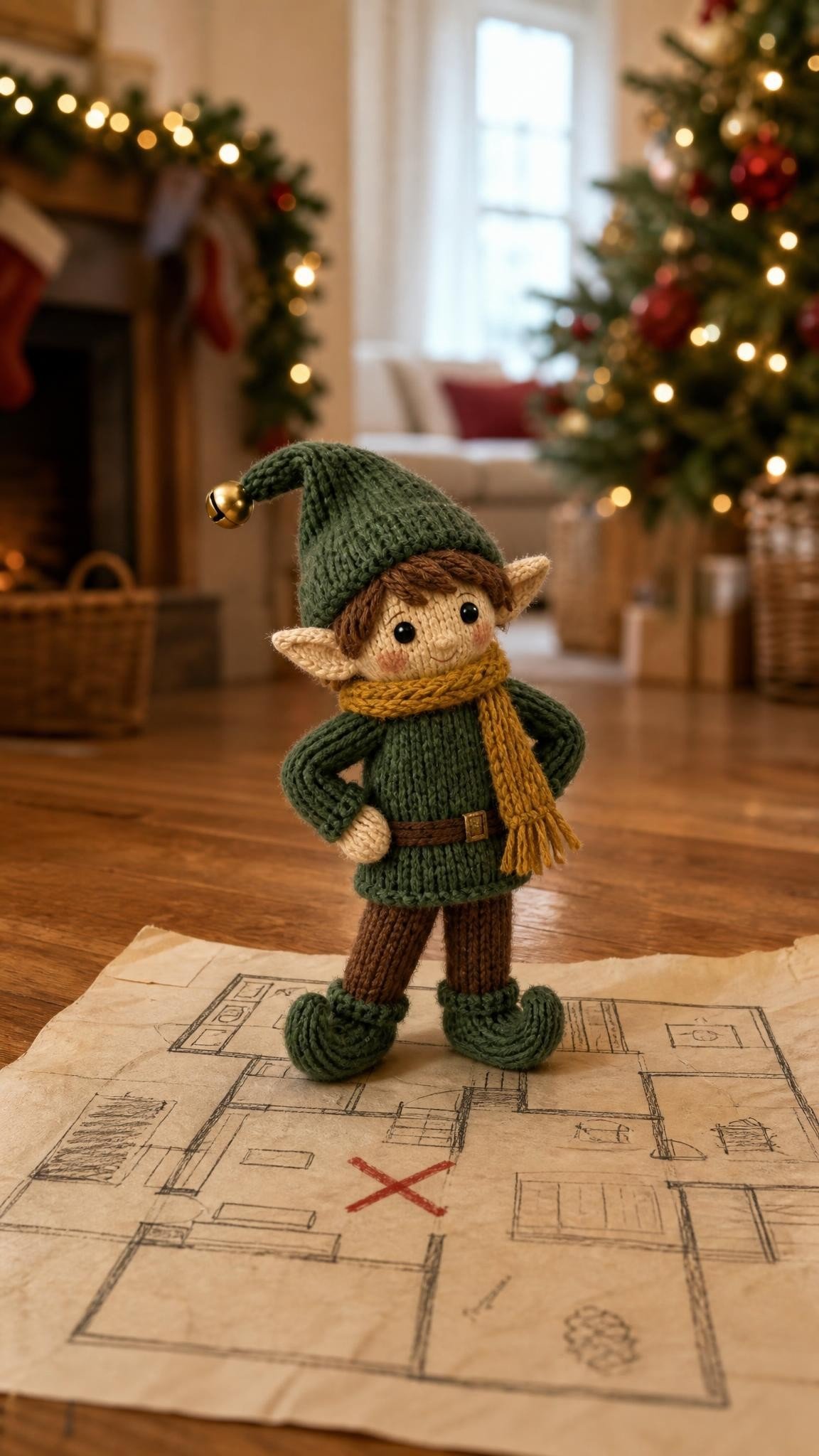 Elf on the Shelf idea for older children: Treasure map hunt