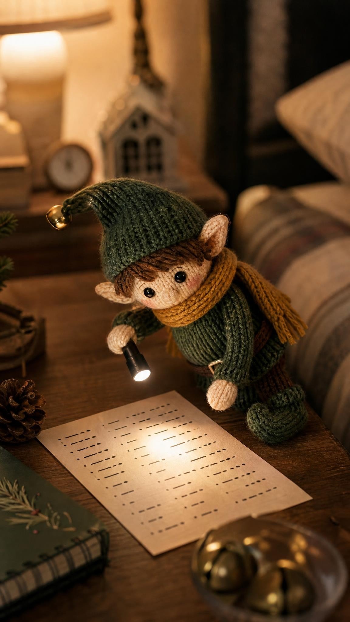 Elf on the Shelf idea for older children: Morse code flashlight