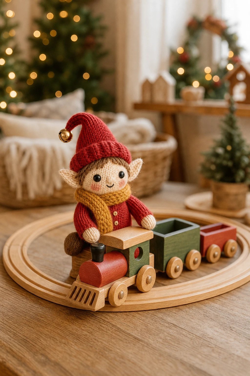 Driving the toy train