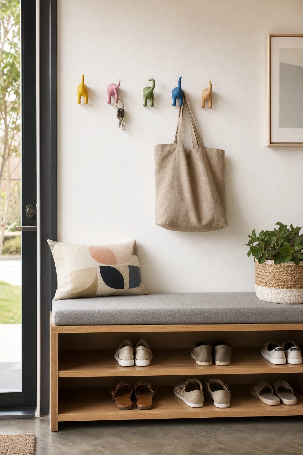 Fun hooks for keys and bags