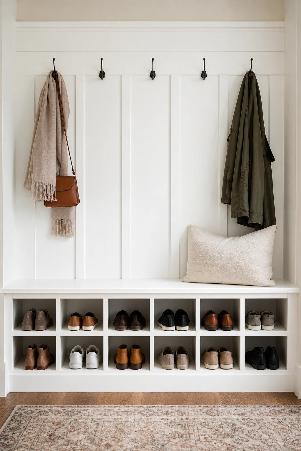 A cubby bench