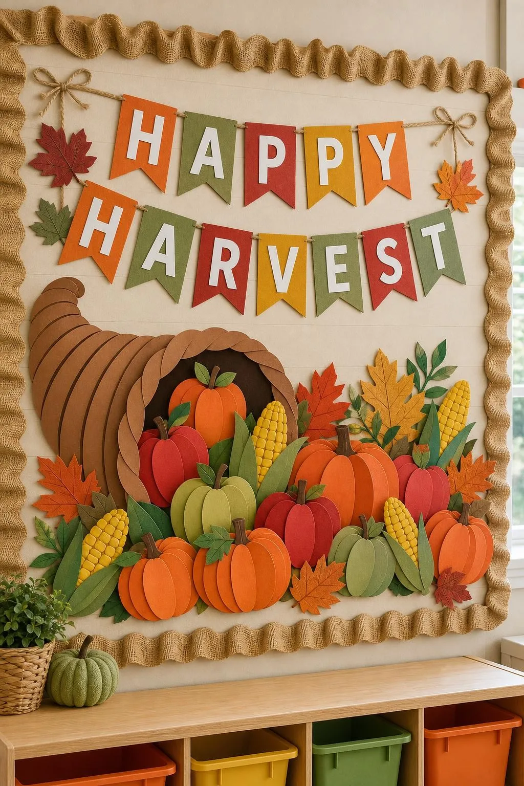 Cozy Cornucopia Lane: fall bulletin board idea for preschool and kindergarten